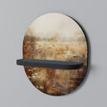 TRANQUIL FIELD Prateleira Oval Decorativa em Acabamento Preto