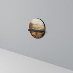 TRANQUIL FIELD Prateleira Oval Decorativa em Acabamento Preto