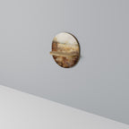 TRANQUIL FIELD Prateleira Oval Decorativa em Efeito Carvalho