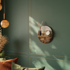 TRANQUIL FIELD Prateleira Oval Decorativa em Efeito Carvalho