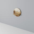 TRANQUIL FIELD Prateleira Redonda Decorativa em Efeito Carvalho