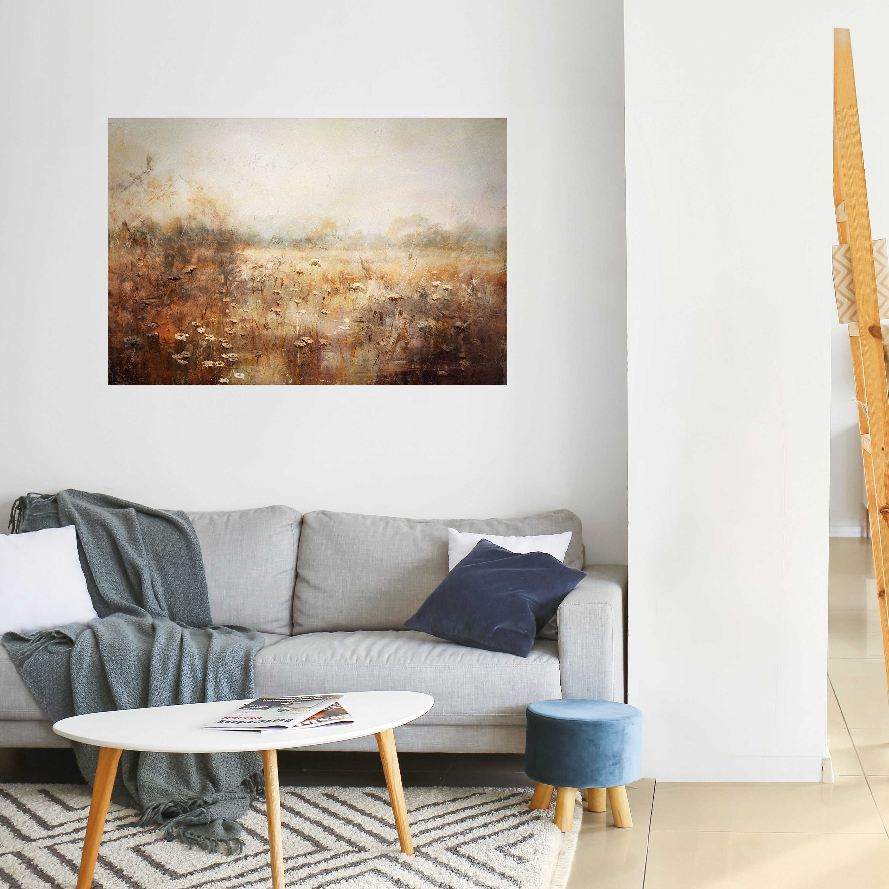 TRANQUIL FIELD Peel and Stick Horizontal Poster