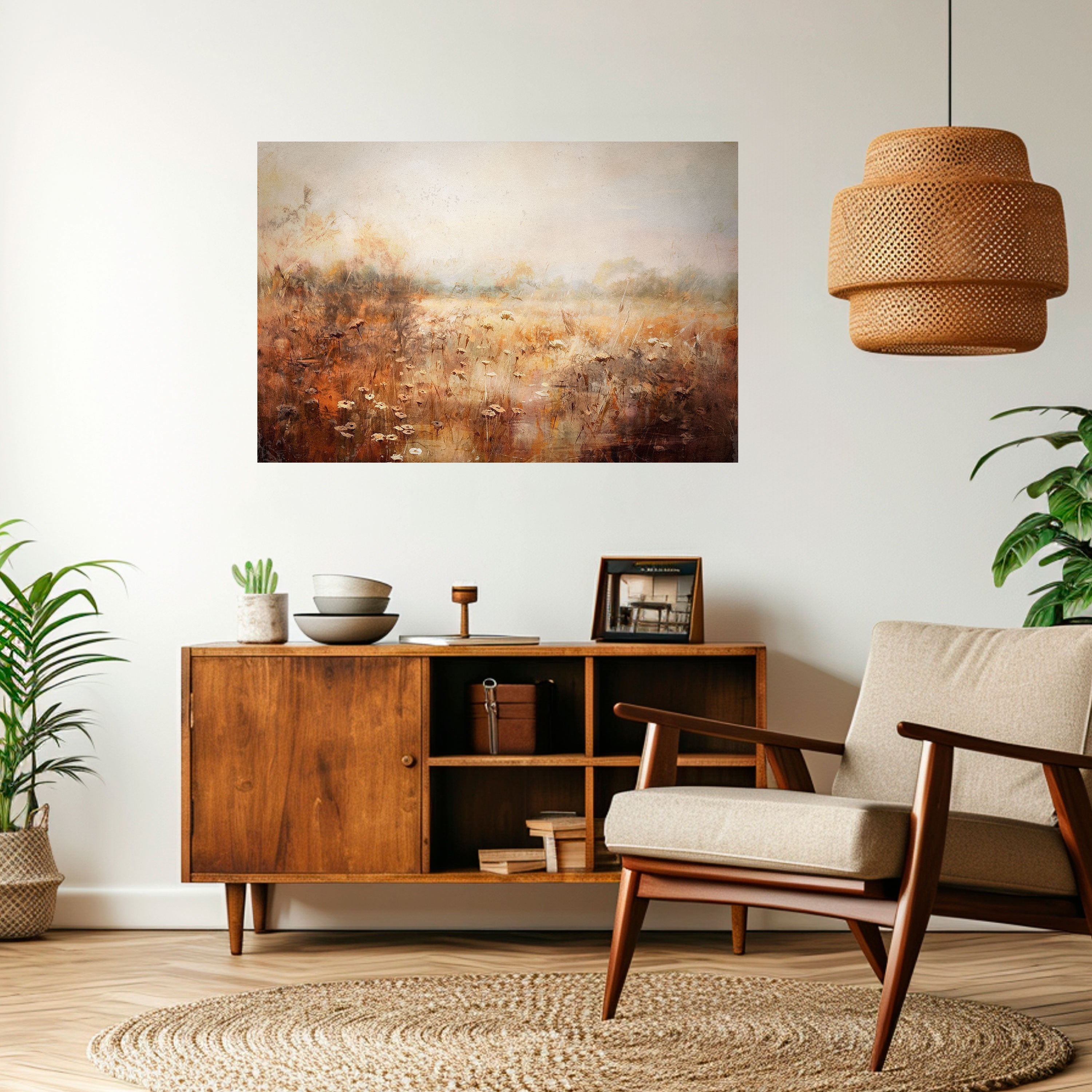 TRANQUIL FIELD Peel and Stick Horizontal Poster