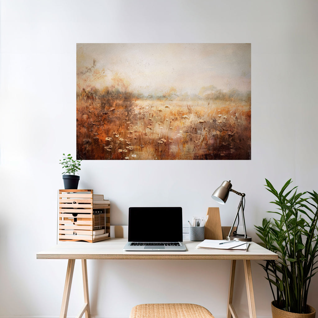 TRANQUIL FIELD Peel and Stick Horizontal Poster