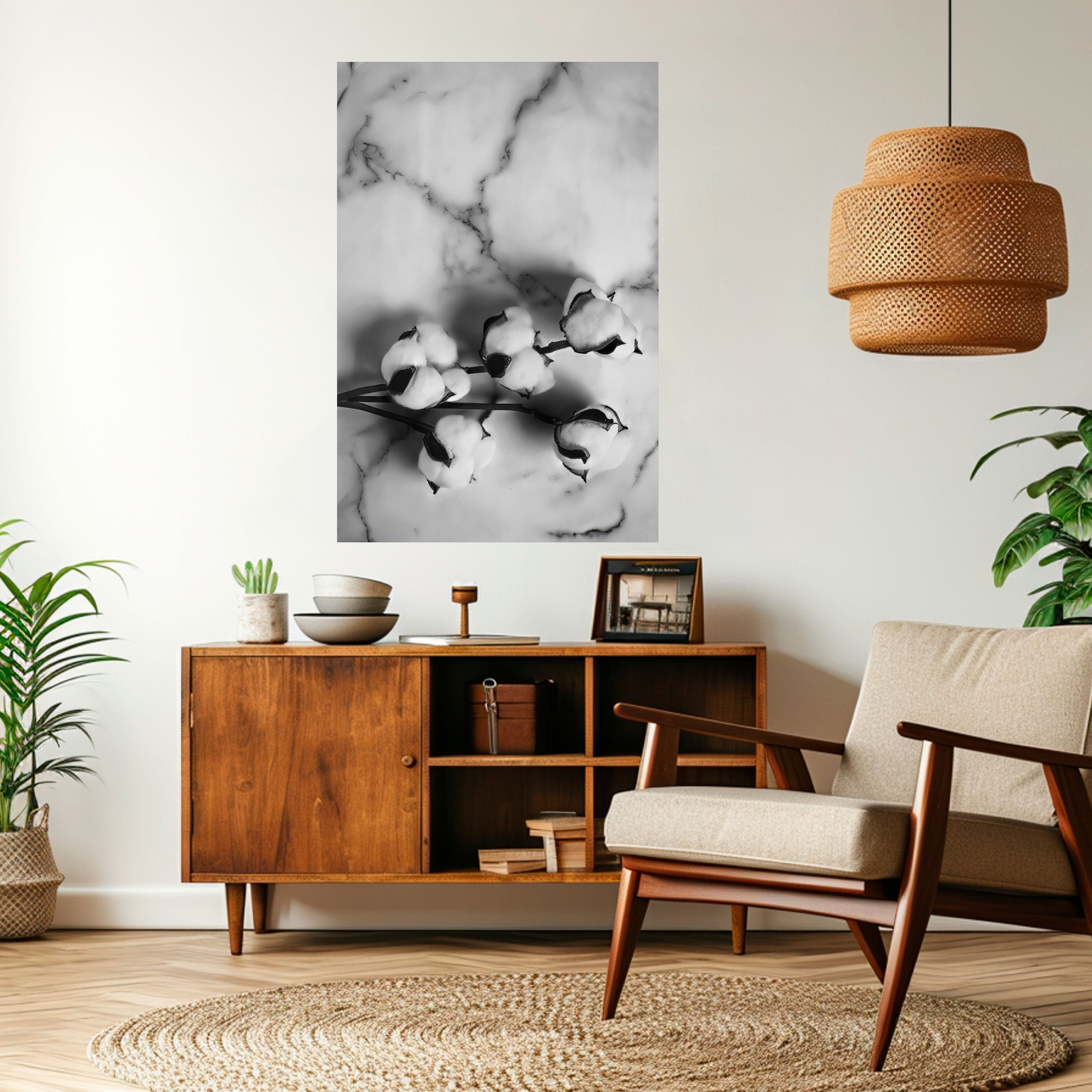MONOCHROME COTTON DREAMS Poster Vertical Autocolante