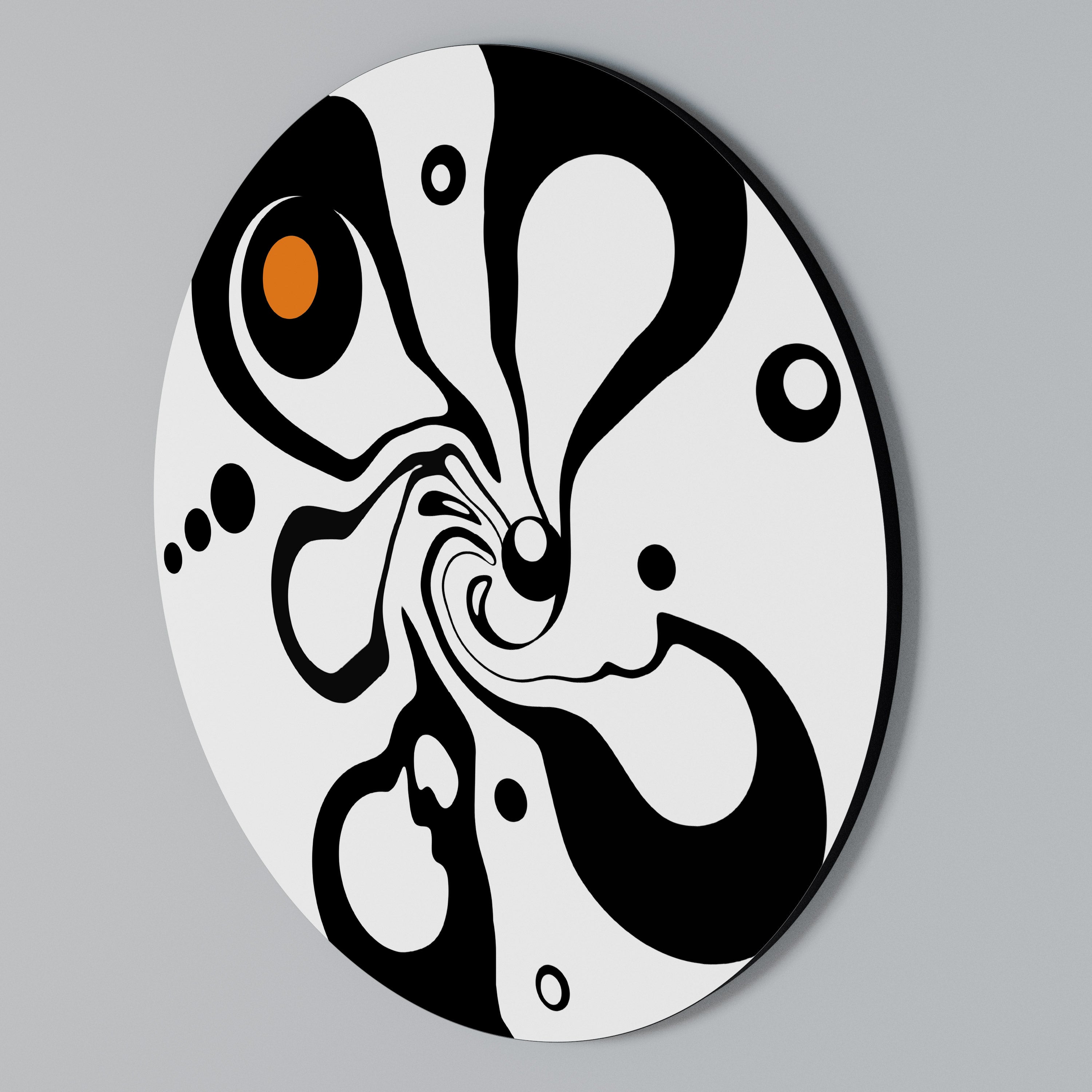 SWIRLING NATURE Arte de Parede Redonda