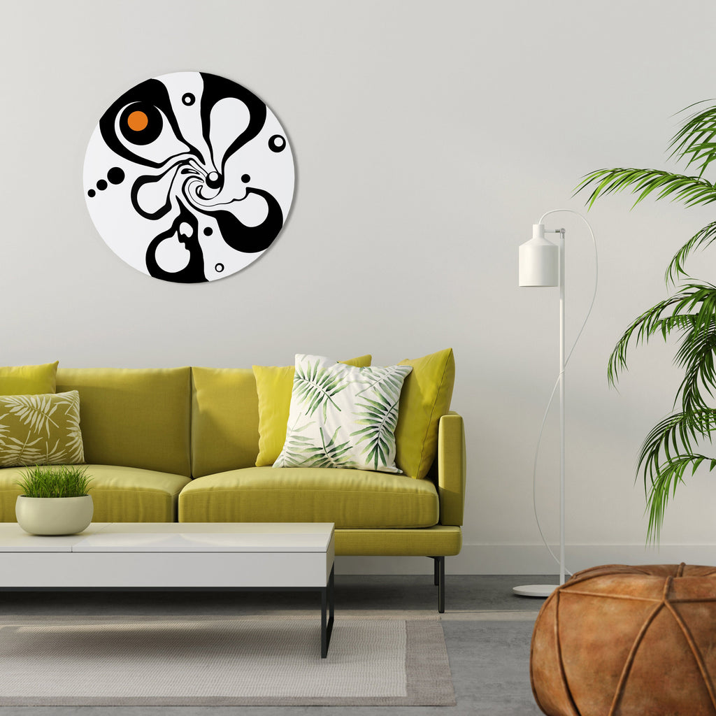 SWIRLING NATURE Round Wall Art