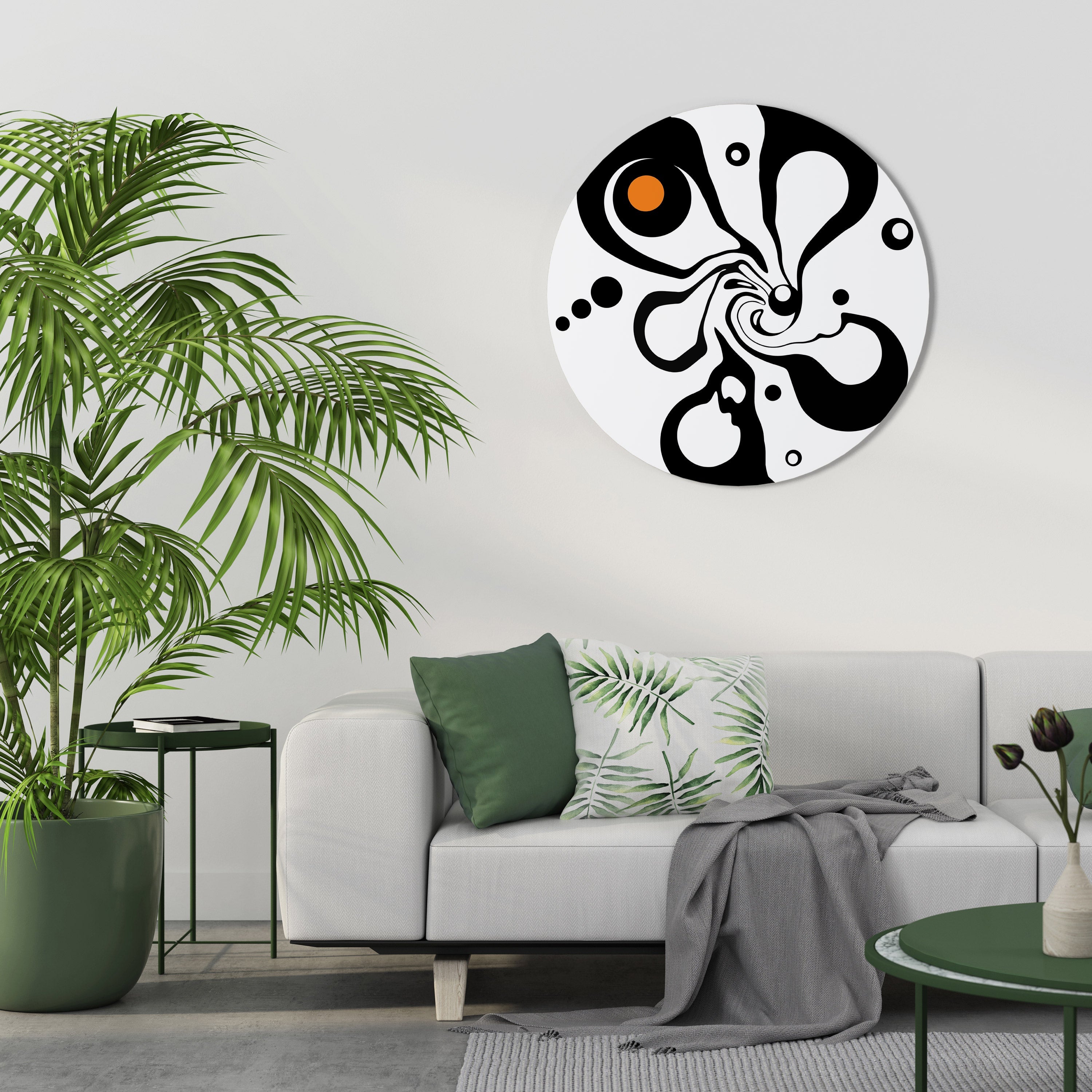 SWIRLING NATURE Round Wall Art