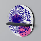 MAGIC NATURE Prateleira Oval Decorativa em Acabamento Preto