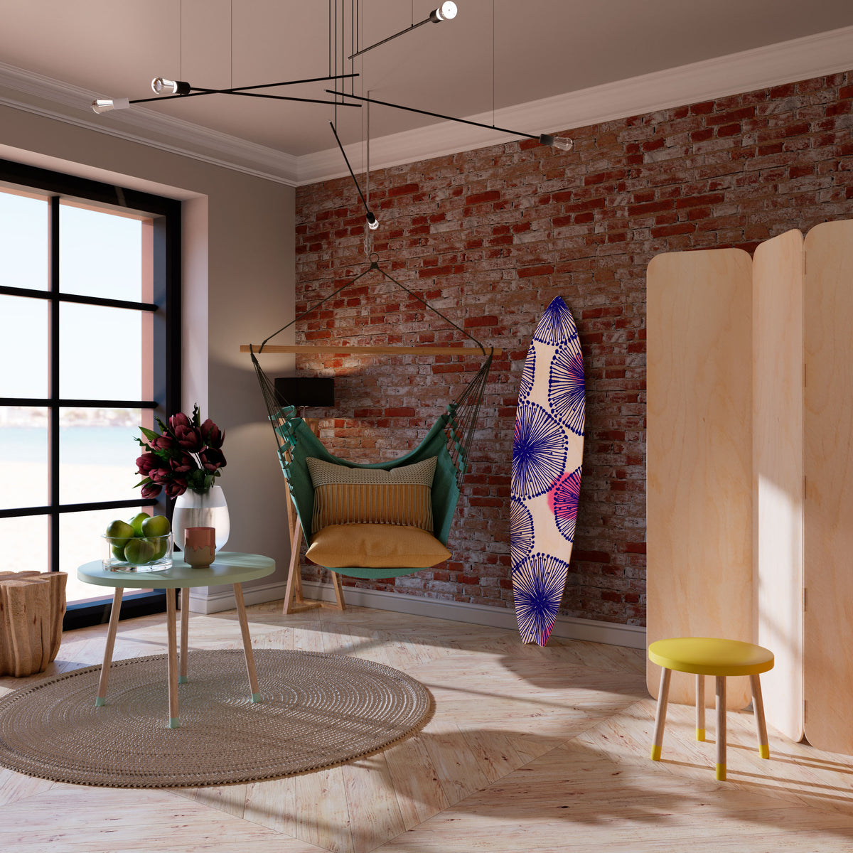 MAGIC NATURE Painel Decorativo Prancha de Surf