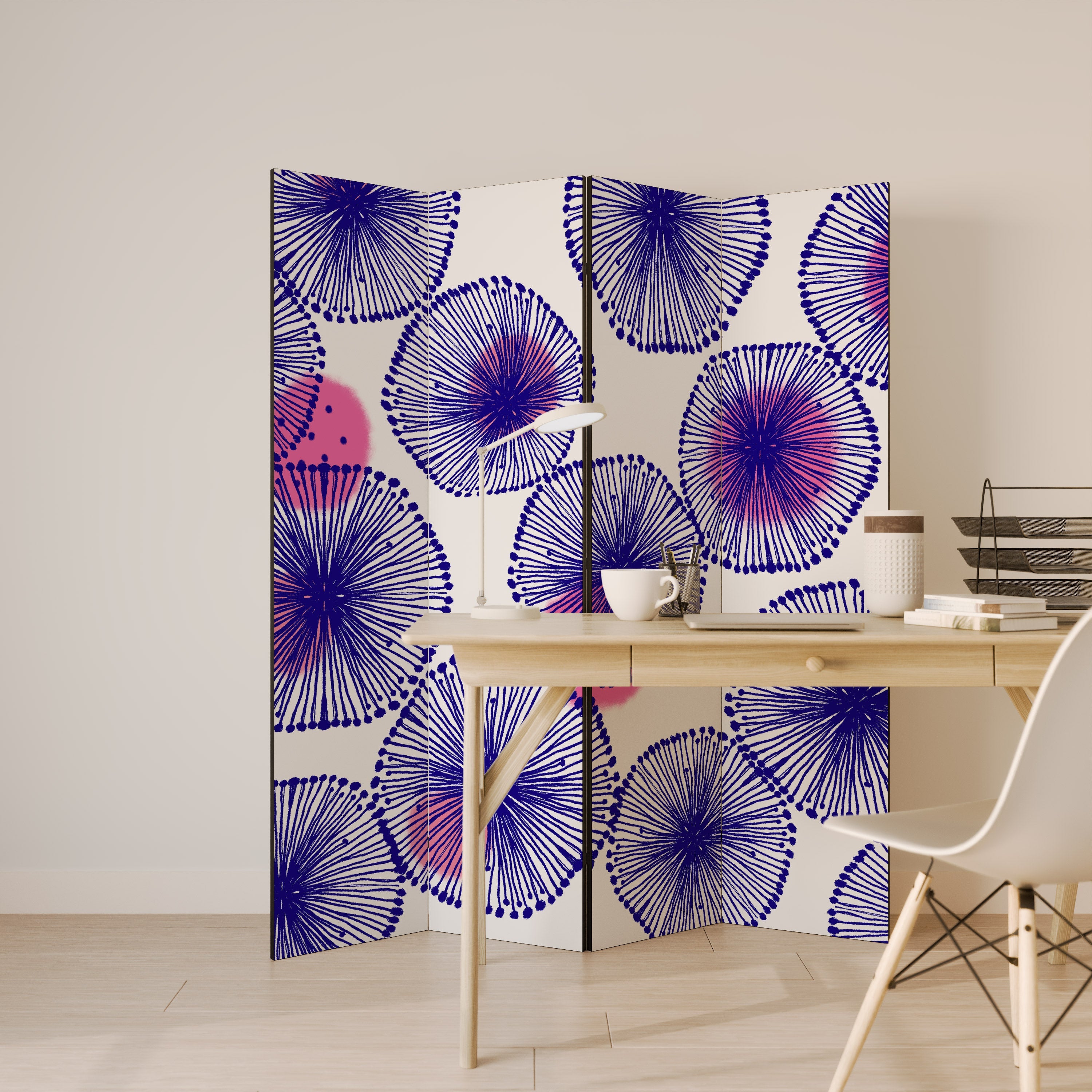 MAGIC NATURE Biombo Decorativo de 4 Painéis