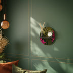 TROPICAL BEAUTY Prateleira Oval Decorativa em Acabamento Preto