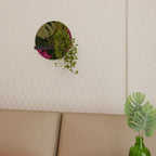 TROPICAL BEAUTY Prateleira Redonda Decorativa em Acabamento Preto