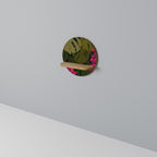 TROPICAL BEAUTY Prateleira Redonda Decorativa em Efeito Carvalho