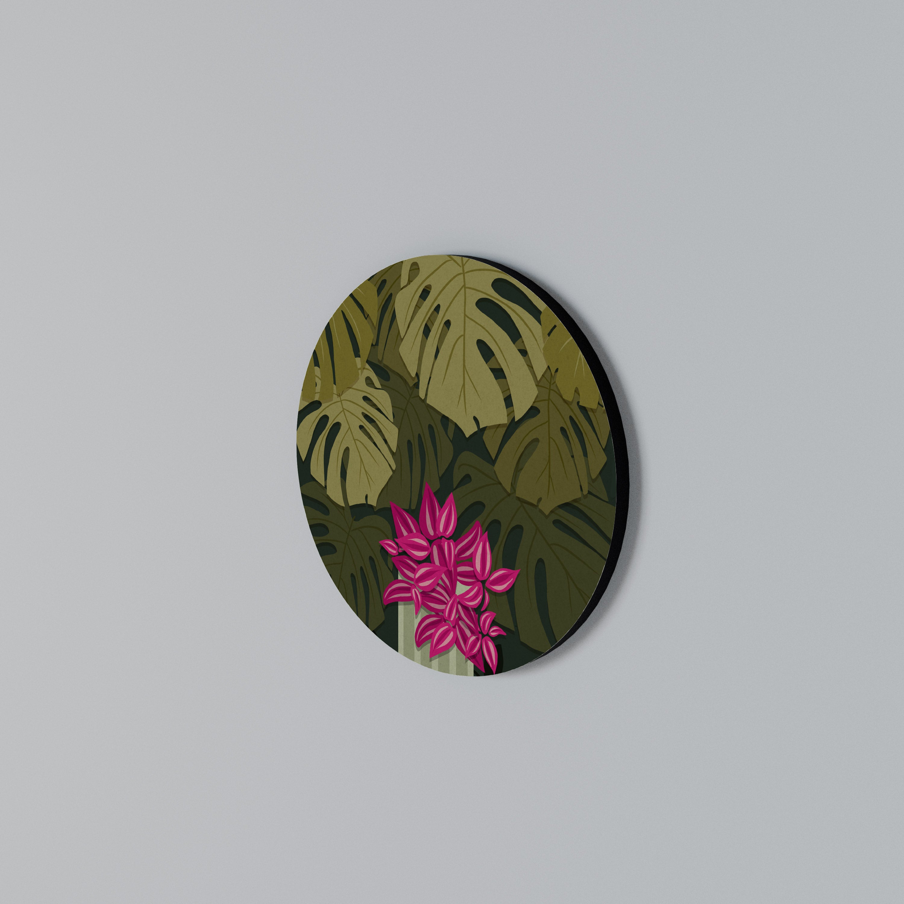 TROPICAL BEAUTY Arte de Parede Redonda
