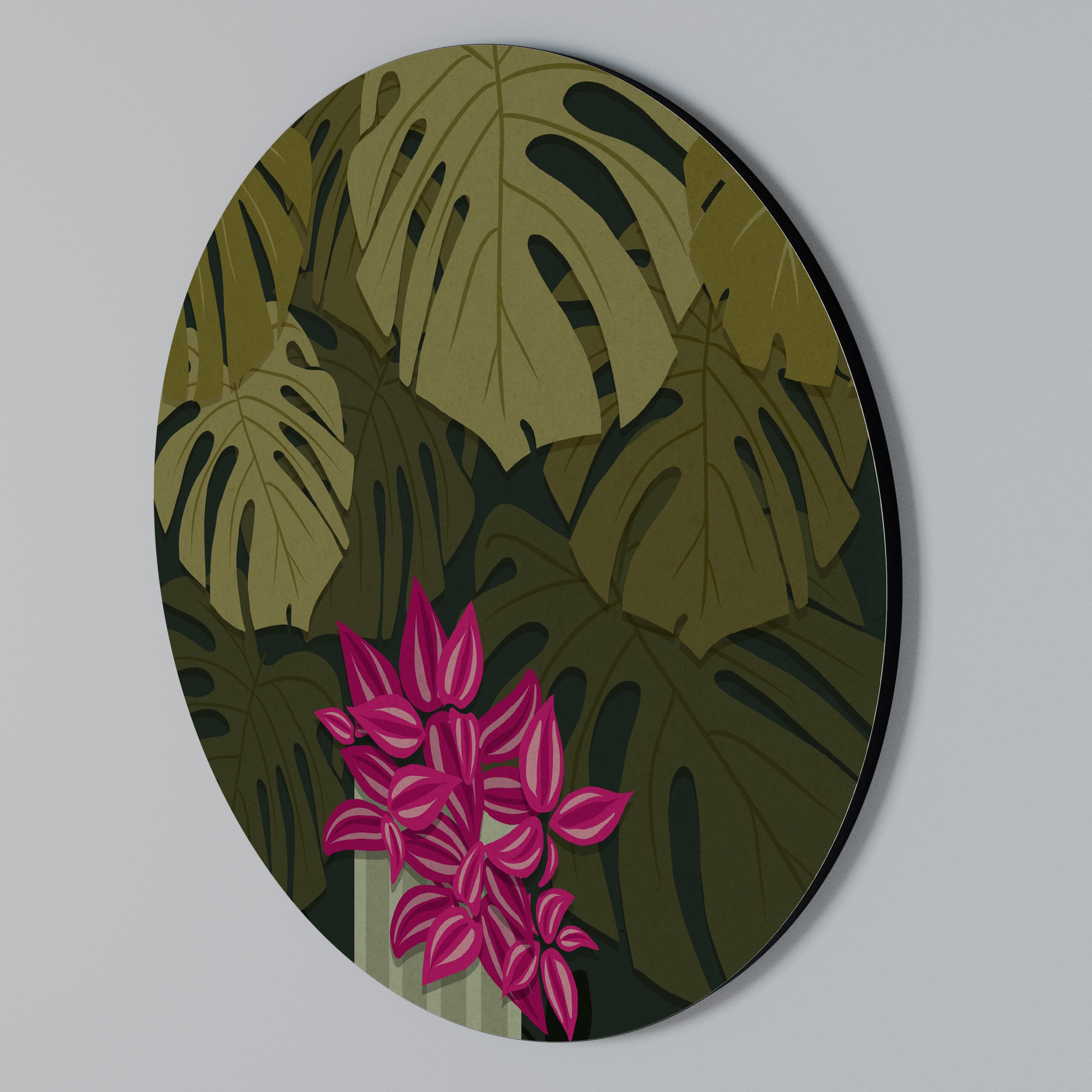 TROPICAL BEAUTY Arte de Parede Redonda