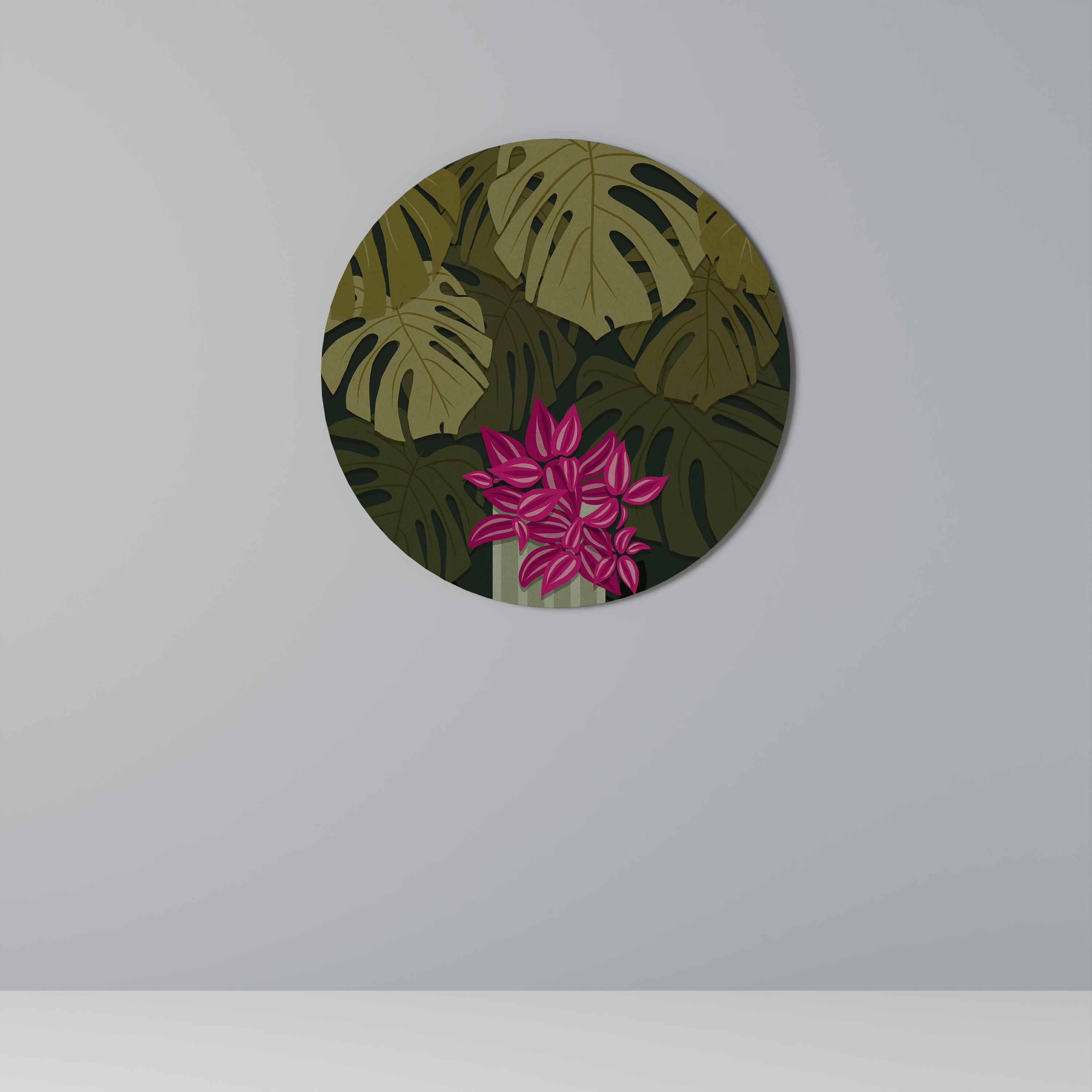 TROPICAL BEAUTY Round Wall Art