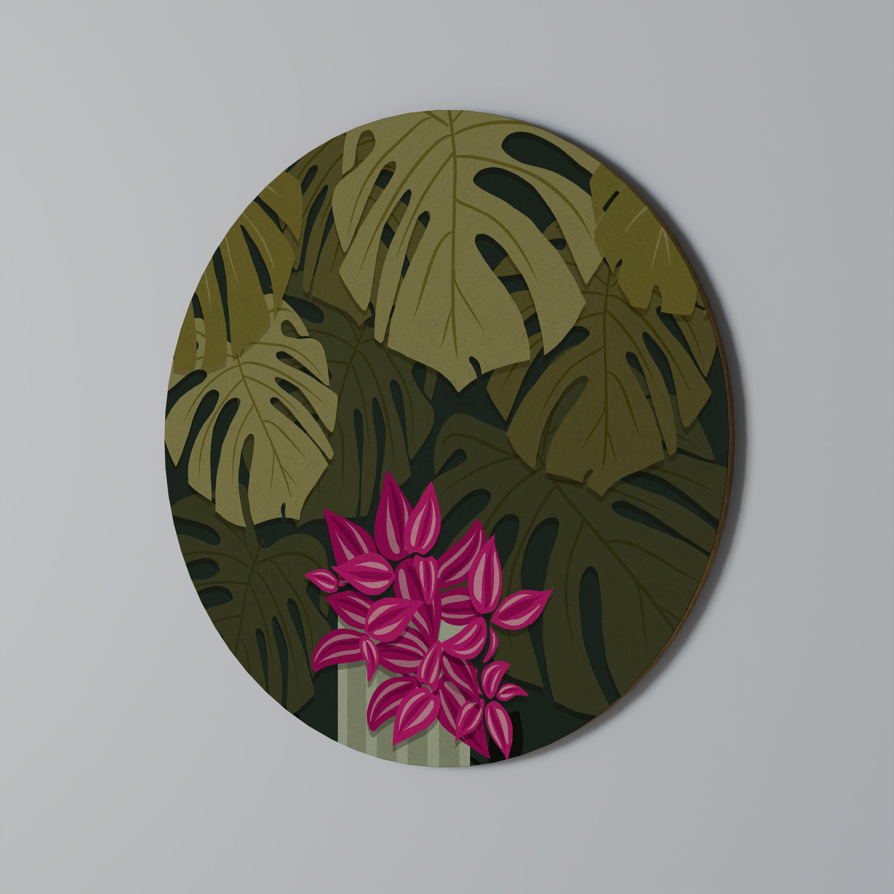 TROPICAL BEAUTY Round Wall Art