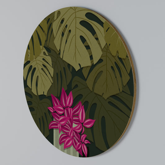 TROPICAL BEAUTY Arte de Parede Redonda