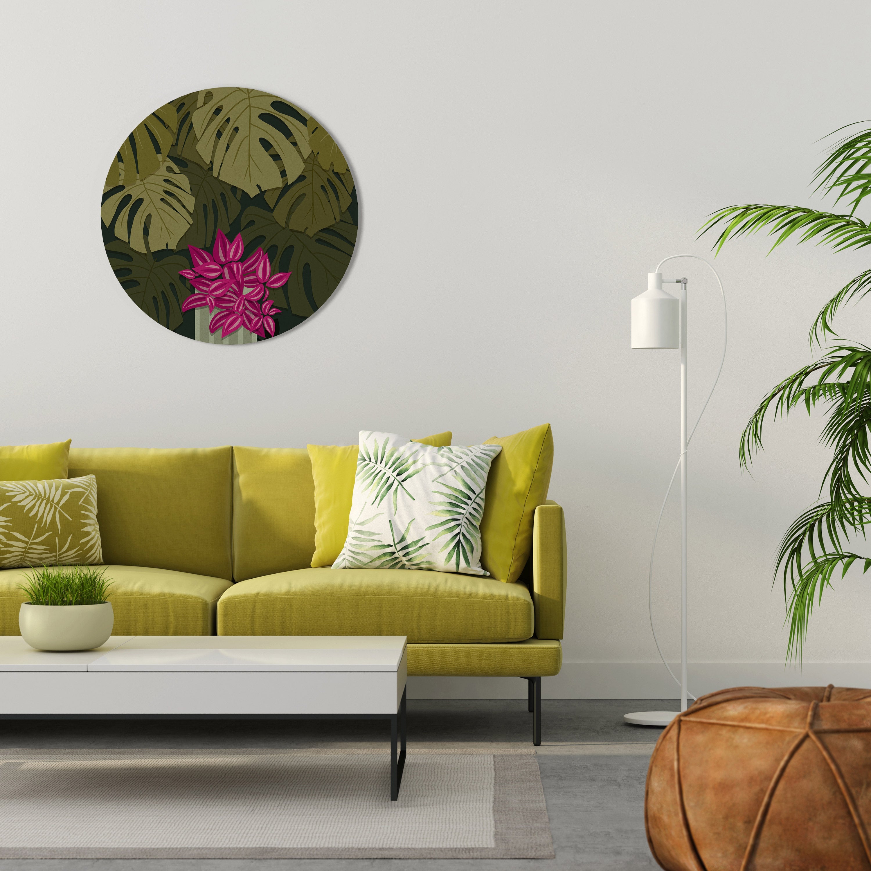 TROPICAL BEAUTY Round Wall Art