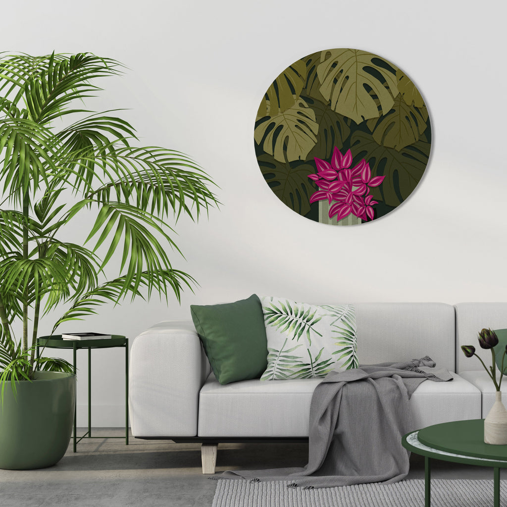 TROPICAL BEAUTY Round Wall Art