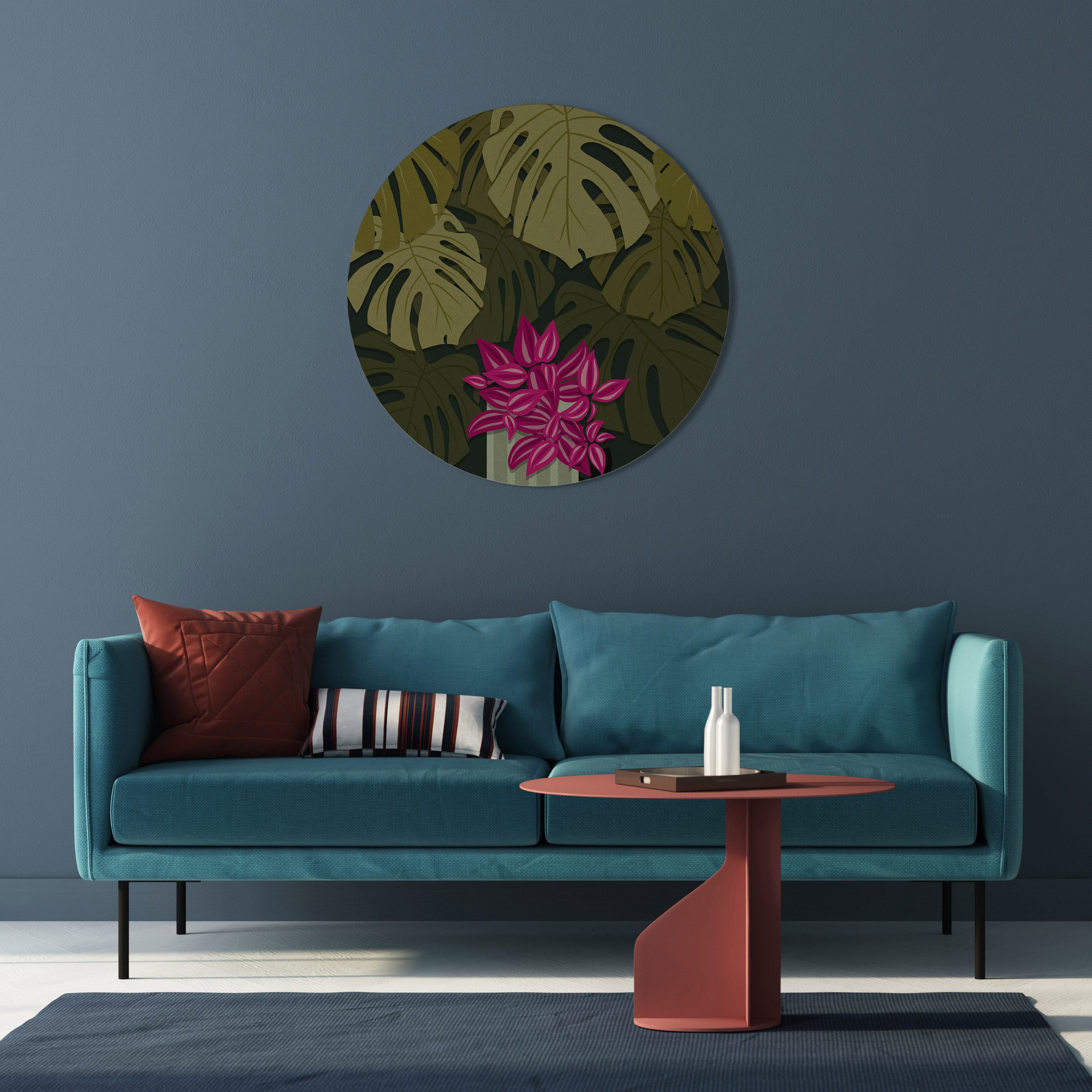 TROPICAL BEAUTY Round Wall Art