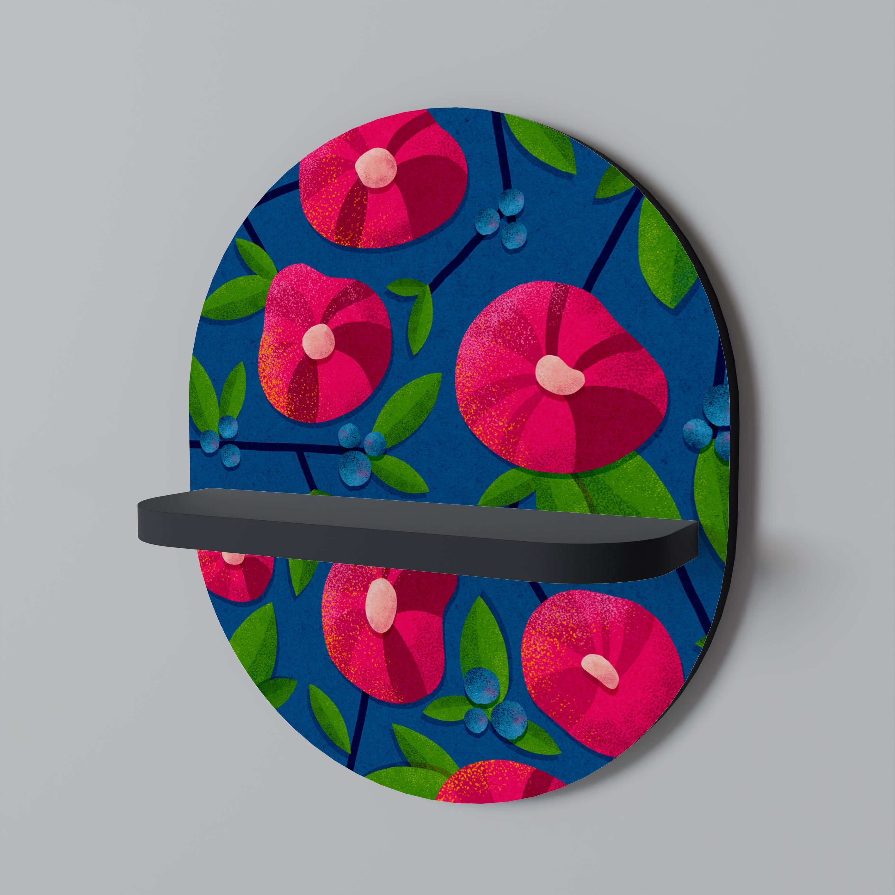 SPRING THOUGHTS Prateleira Oval Decorativa em Acabamento Preto