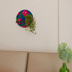 SPRING THOUGHTS Round Art Shelf In Black Finish