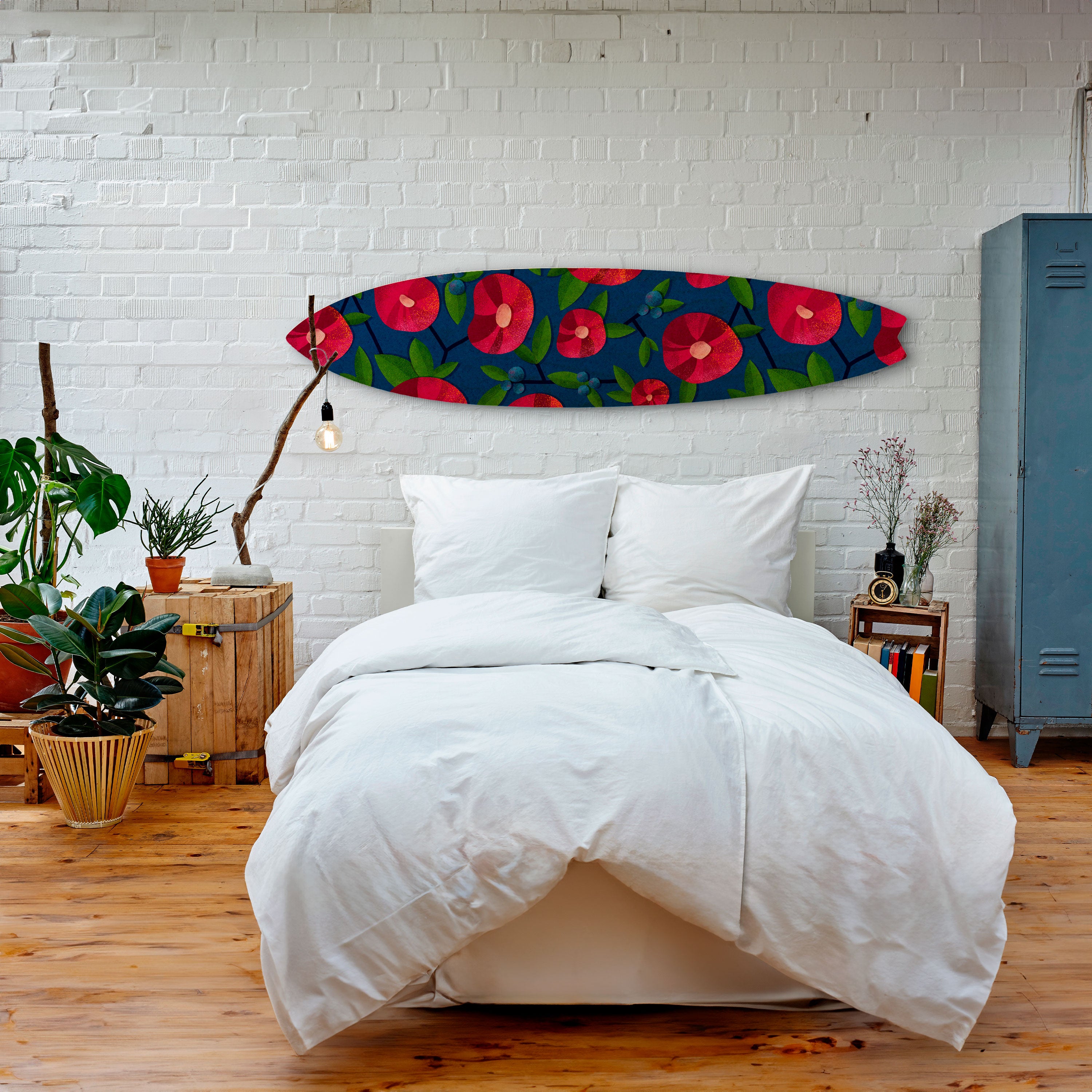 SPRING THOUGHTS Prancha de surf decorativa em contraplacado