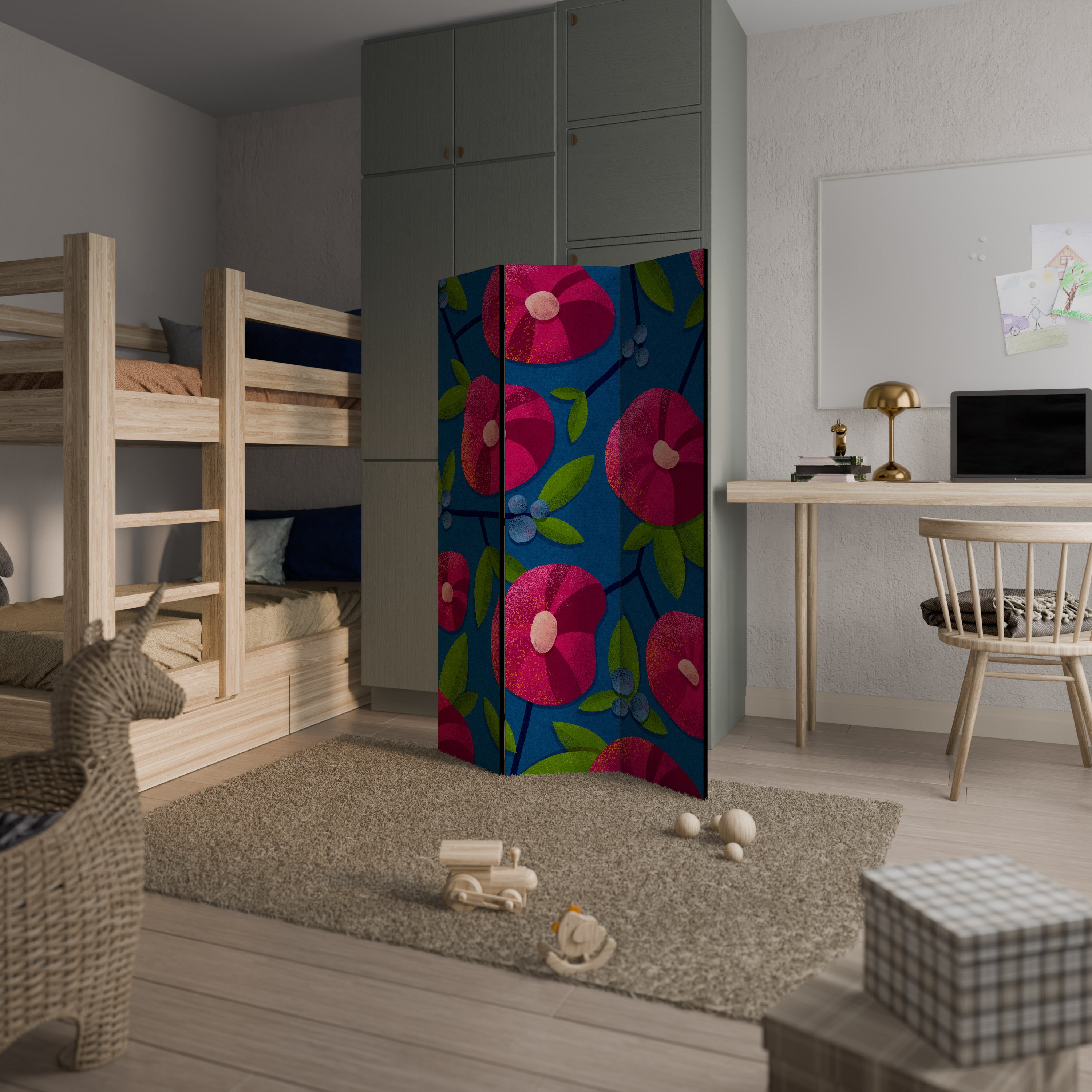 SPRING THOUGHTS 3-Panel Room Divider