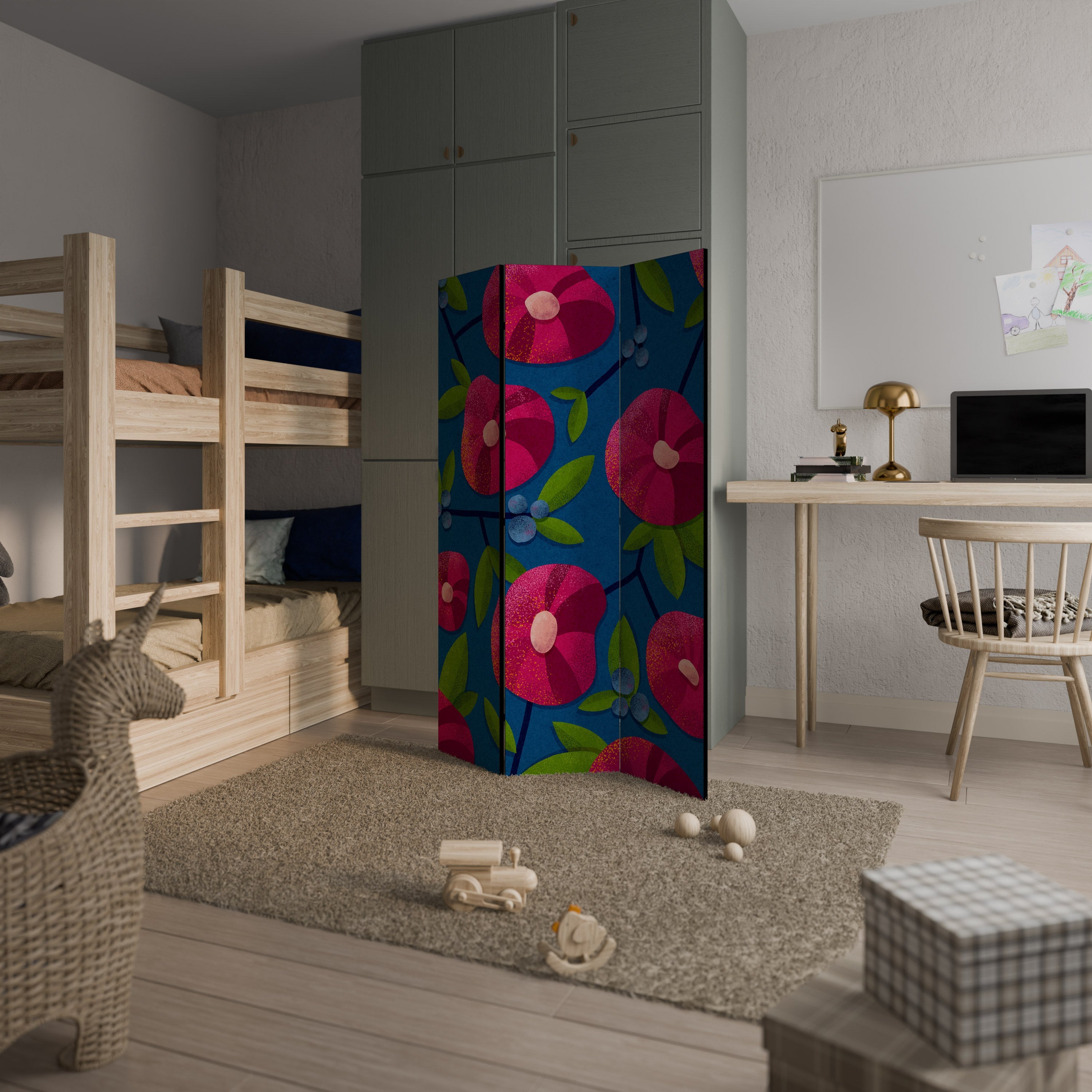 SPRING THOUGHTS Biombo Decorativo de 3 Painéis