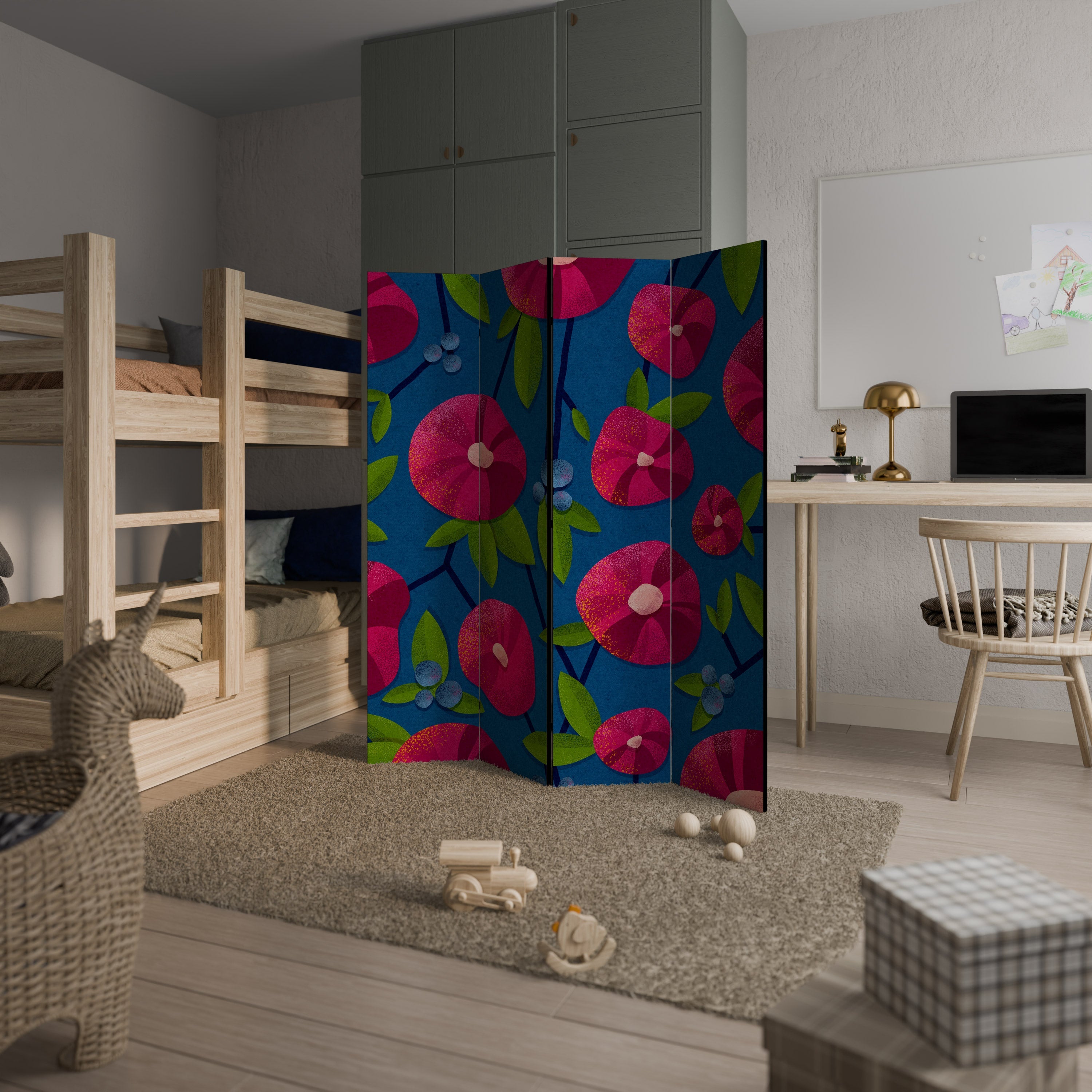 SPRING THOUGHTS Biombo Decorativo de 4 Painéis