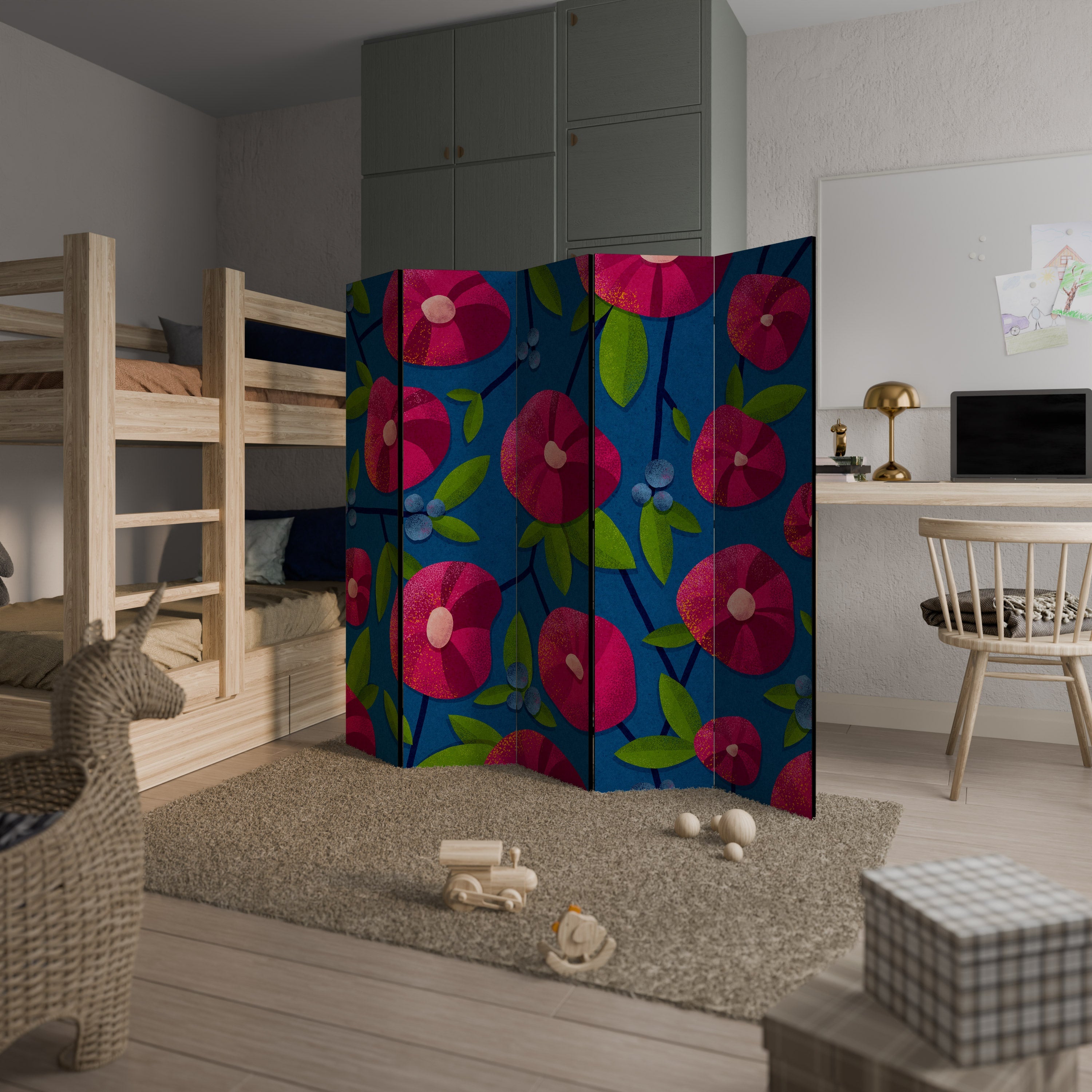 SPRING THOUGHTS Biombo Decorativo de 5 Painéis