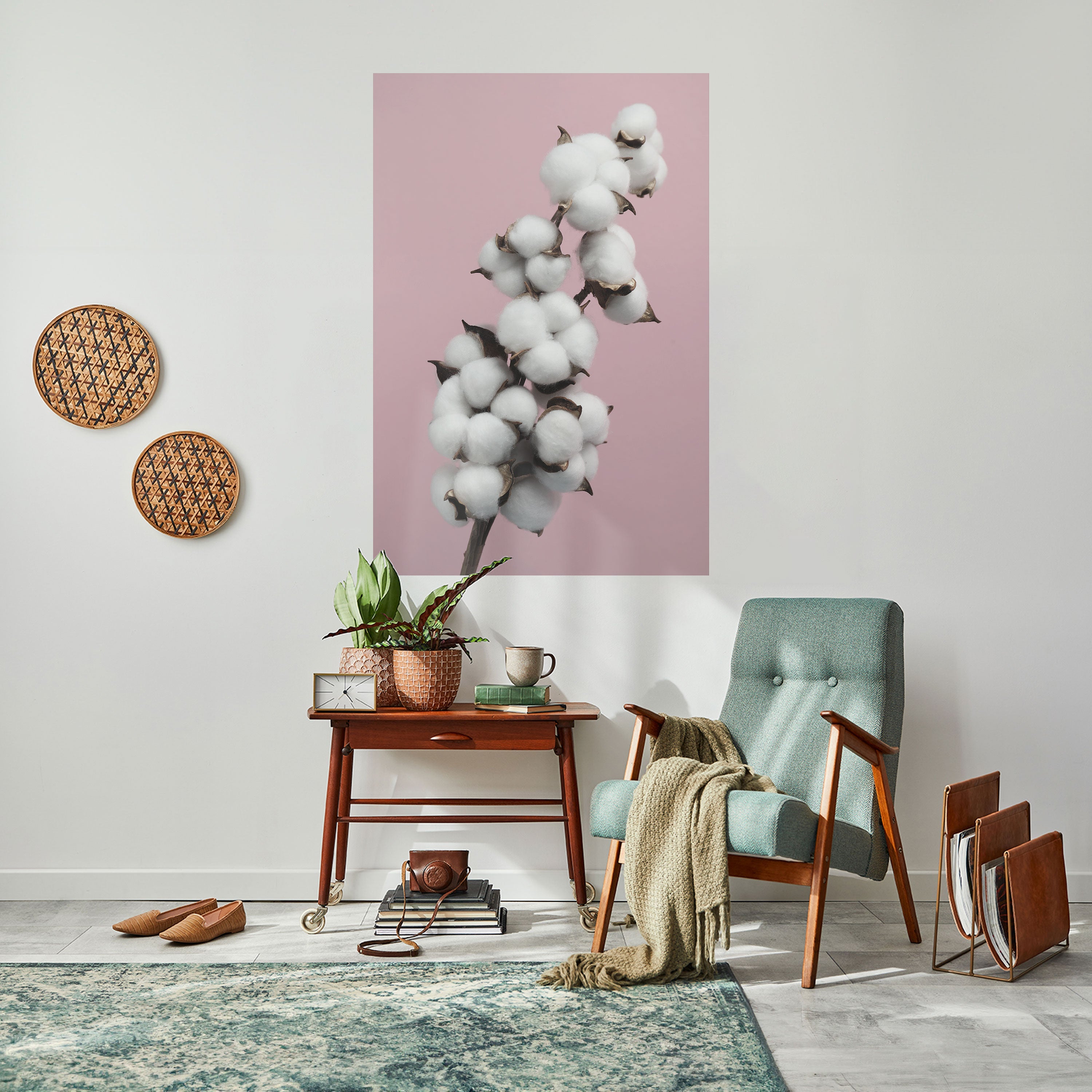 COTTON CLOUDS WHISPER Poster Vertical Autocolante