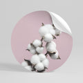 COTTON CLOUDS WHISPER Autocolante Redondo Removível