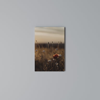 GLOWING MEADOWS AT DUSK Vertical Canvas Print