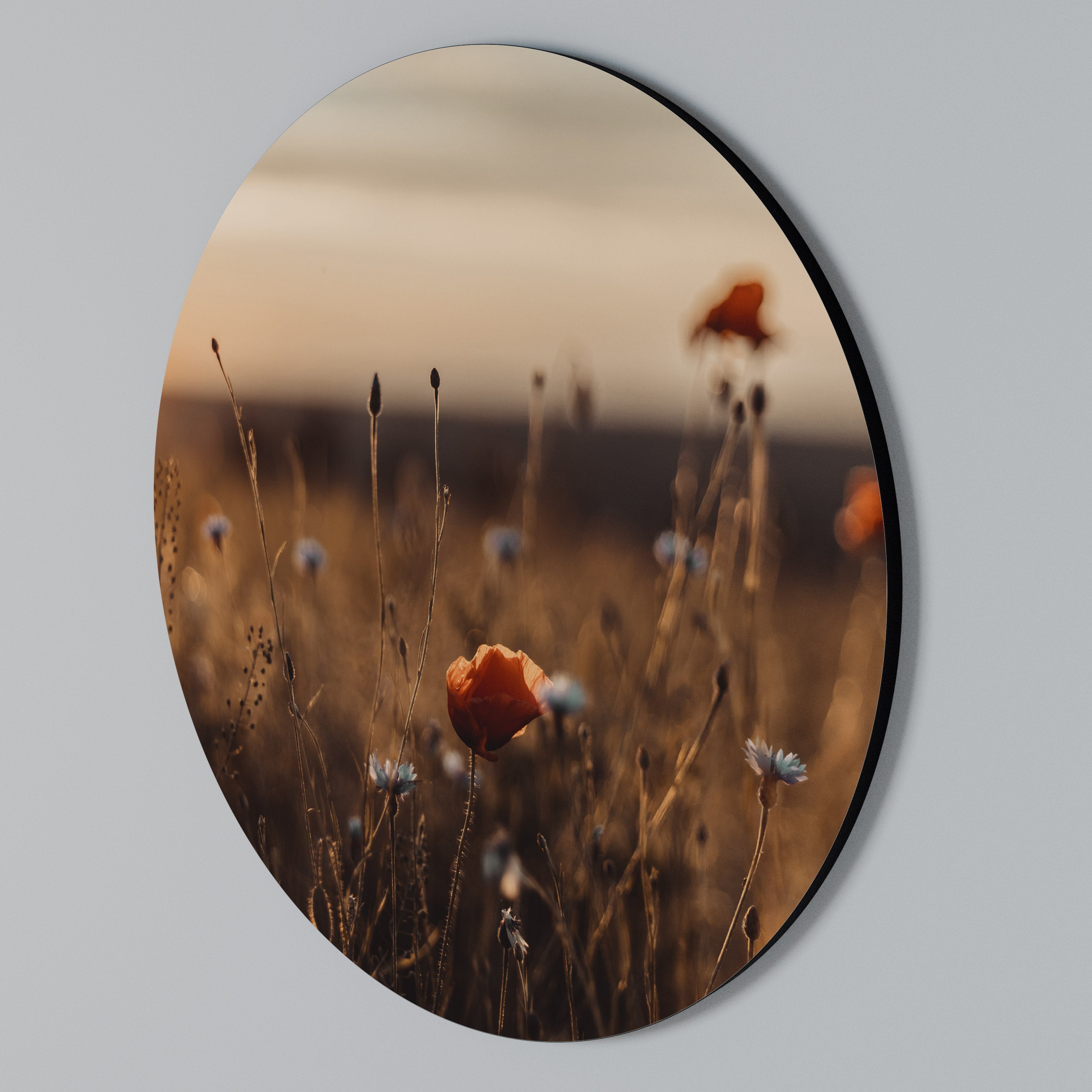 GLOWING MEADOWS AT DUSK Arte de Parede Redonda