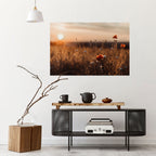 GLOWING MEADOWS AT DUSK Peel and Stick Horizontal Poster