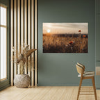 GLOWING MEADOWS AT DUSK Peel and Stick Horizontal Poster