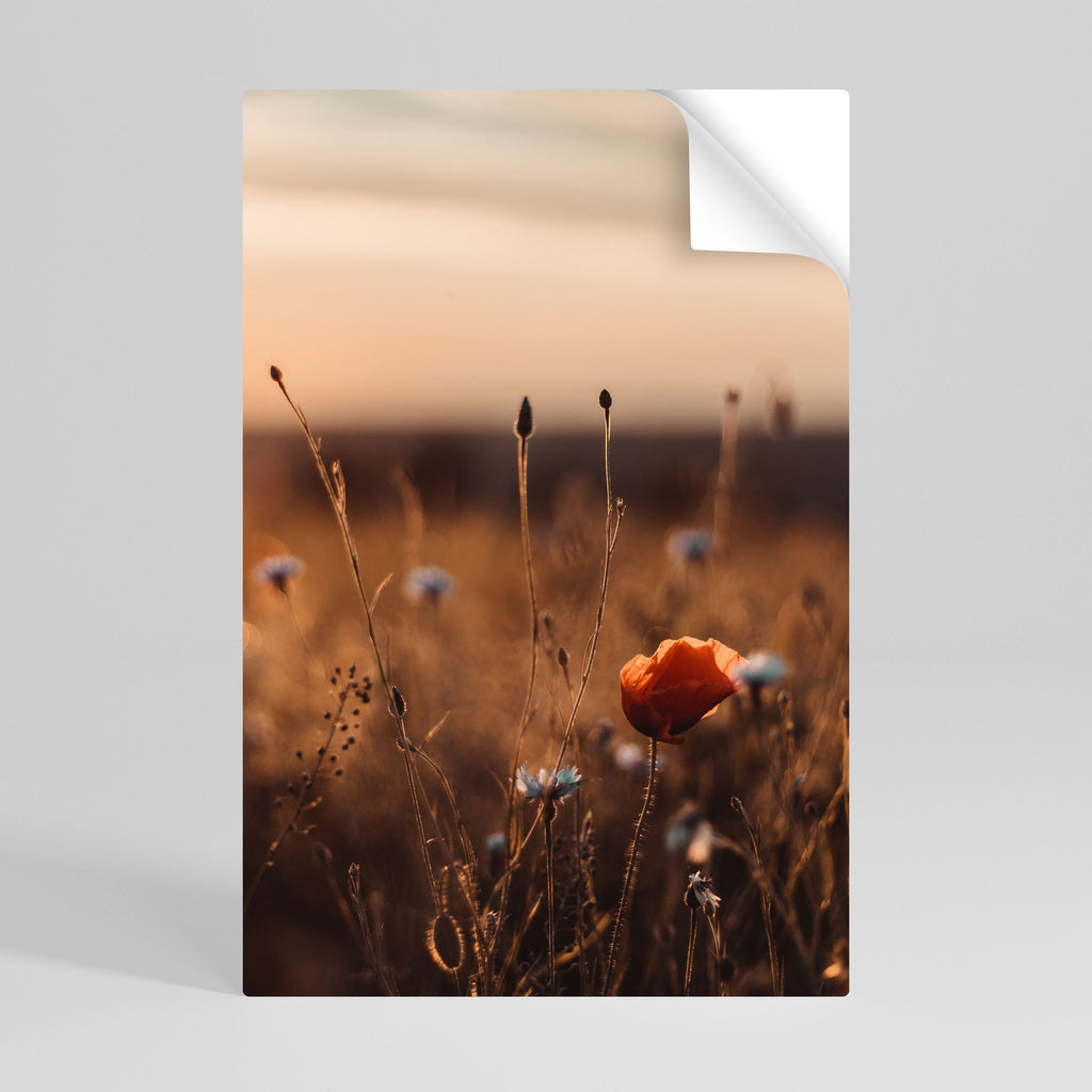 GLOWING MEADOWS AT DUSK Poster Vertical Autocolante