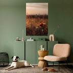 GLOWING MEADOWS AT DUSK Poster Vertical Autocolante