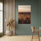 GLOWING MEADOWS AT DUSK Poster Vertical Autocolante