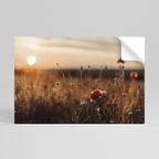 GLOWING MEADOWS AT DUSK Peel and Stick Horizontal Poster