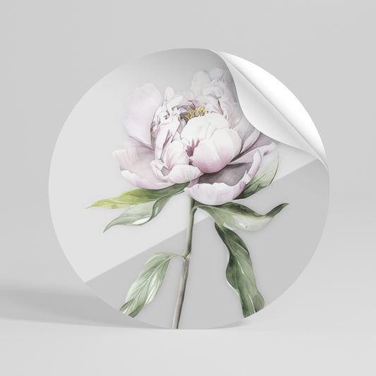 EVOCATIVE FLORAL FANTASY Autocolante Redondo Removível
