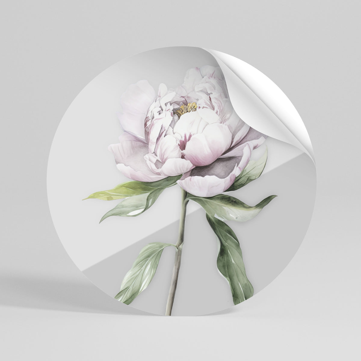 EVOCATIVE FLORAL FANTASY Autocolante Redondo Removível