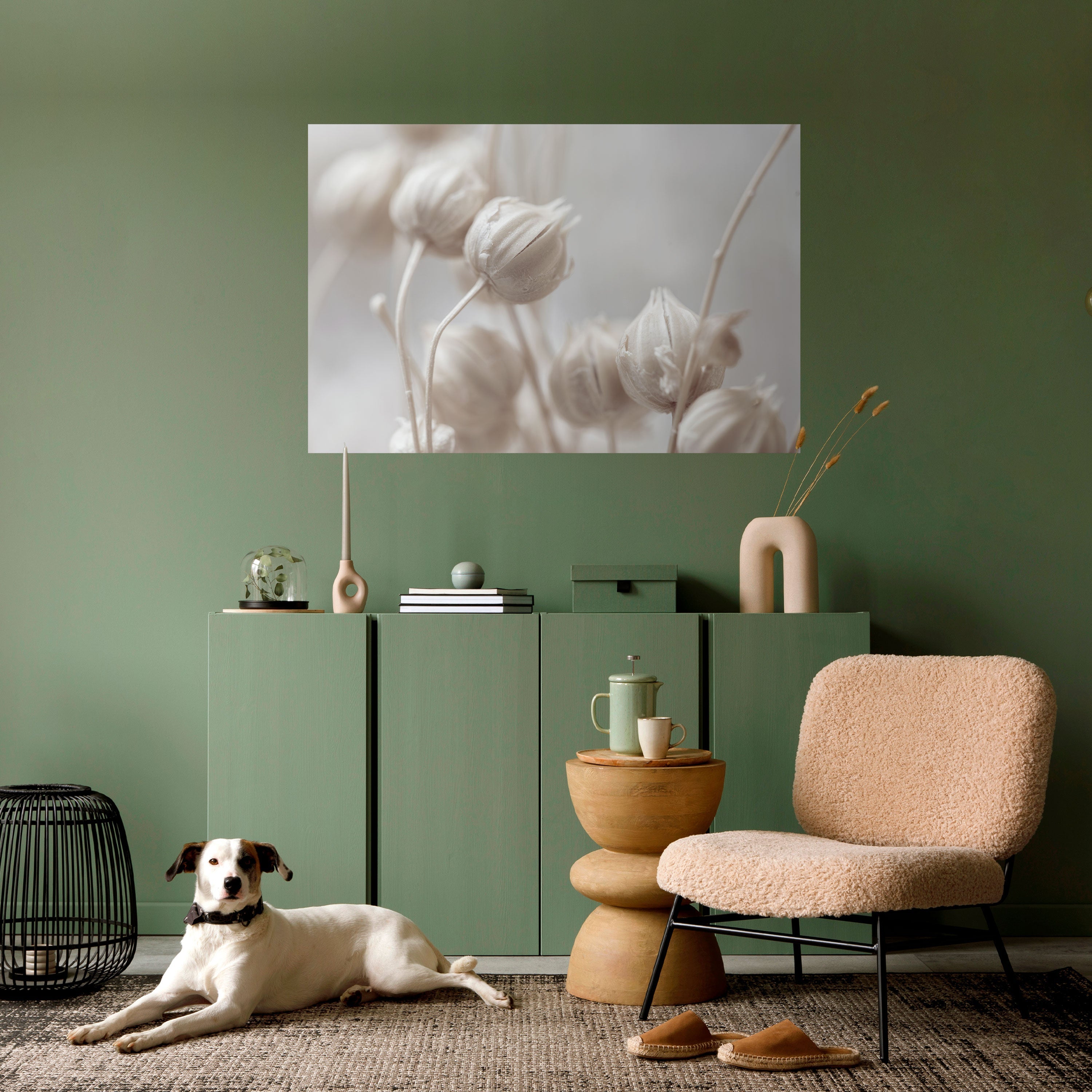 MYSTICAL BOTANICAL BLUSH Poster Horizontal Autocolante