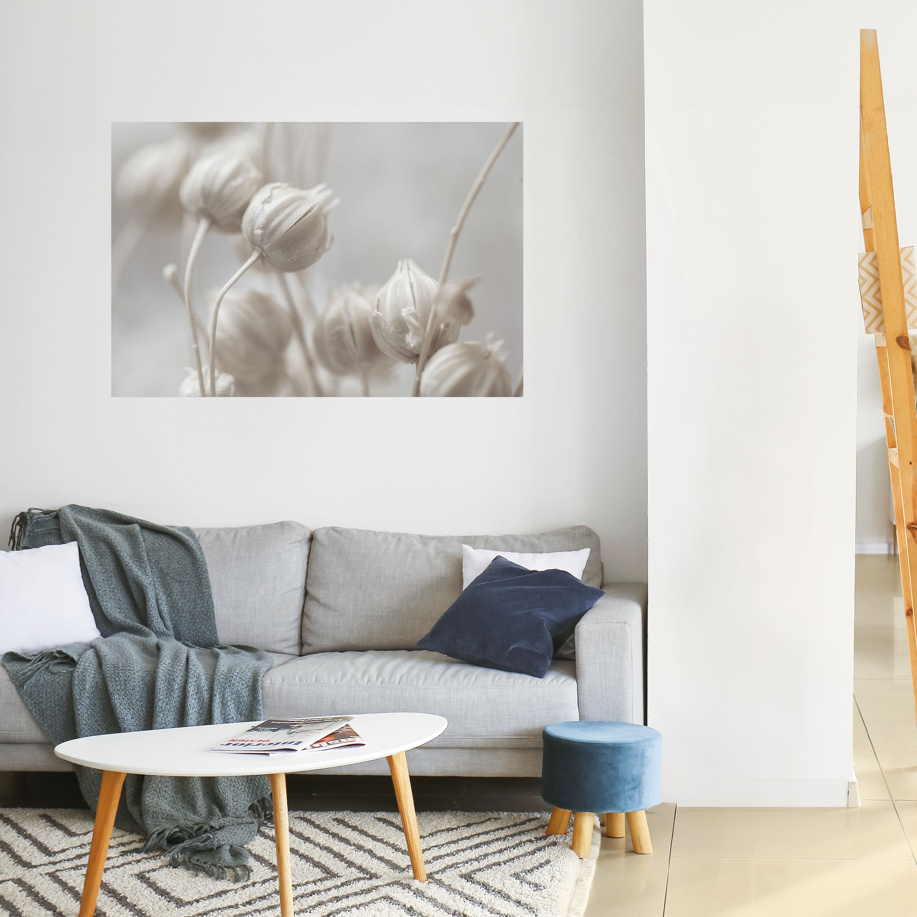 MYSTICAL BOTANICAL BLUSH Poster Horizontal Autocolante