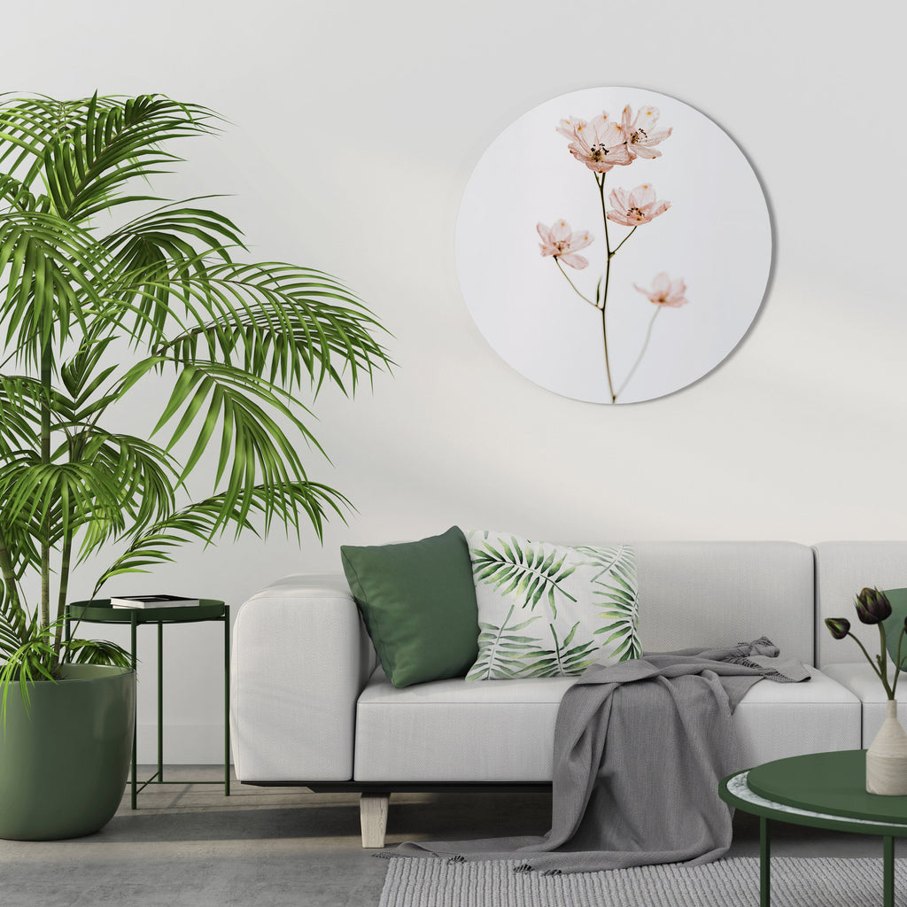 WHISPERS OF PINK Round Wall Art