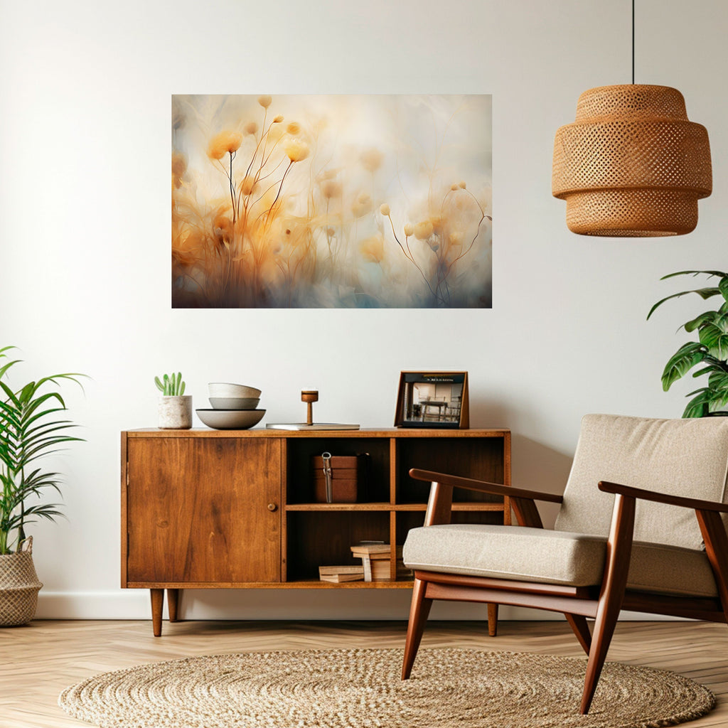 GOLDEN HUE EMBRACE Peel and Stick Horizontal Poster