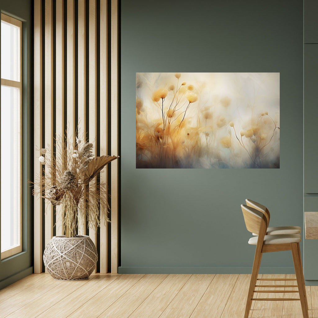 GOLDEN HUE EMBRACE Peel and Stick Horizontal Poster